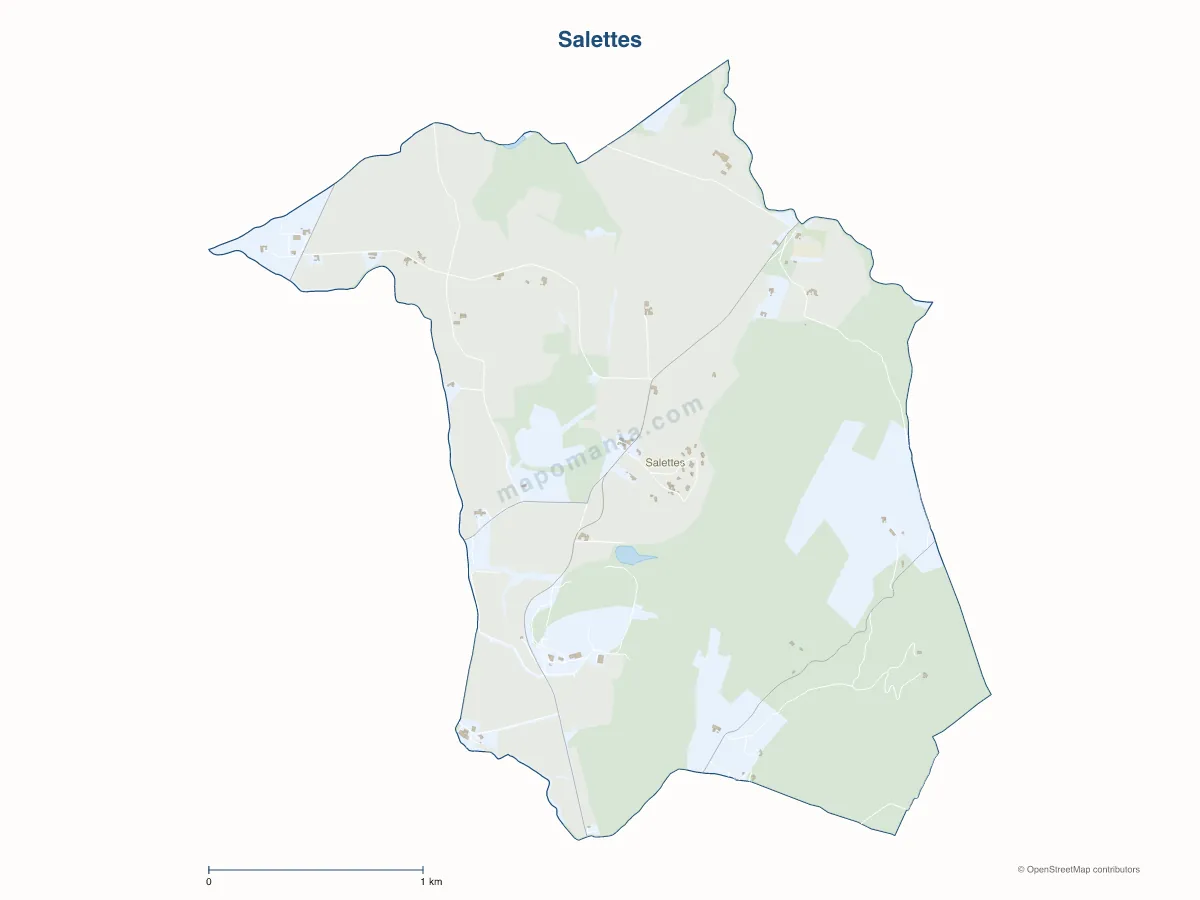 Carte de Salettes à personnaliser