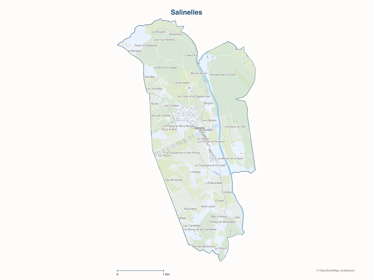 Carte de Salinelles à personnaliser