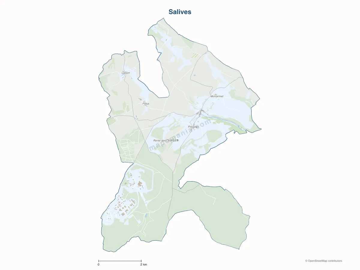 Carte de Salives à personnaliser