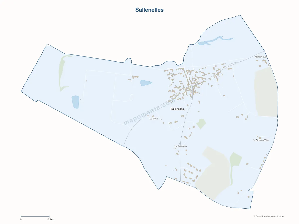 Carte de Sallenelles à personnaliser