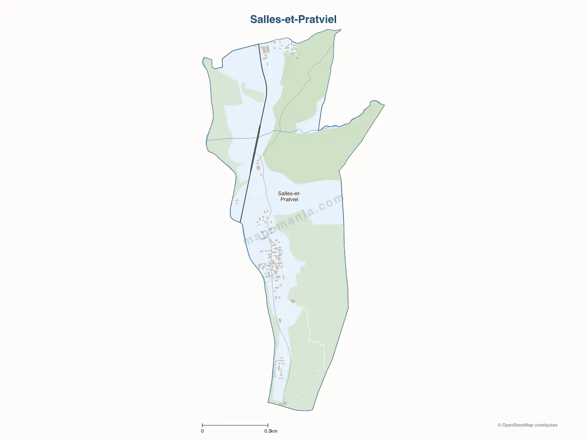 Carte de Salles-et-Pratviel à personnaliser