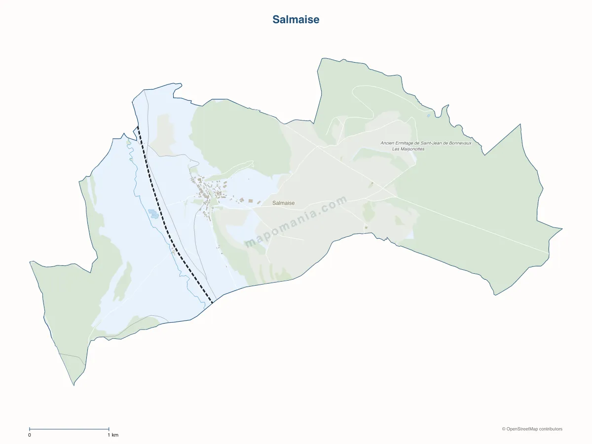 Carte de Salmaise à personnaliser