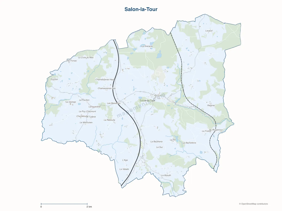 Carte de Salon-la-Tour à personnaliser
