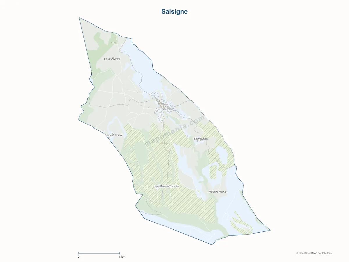 Carte de Salsigne à personnaliser