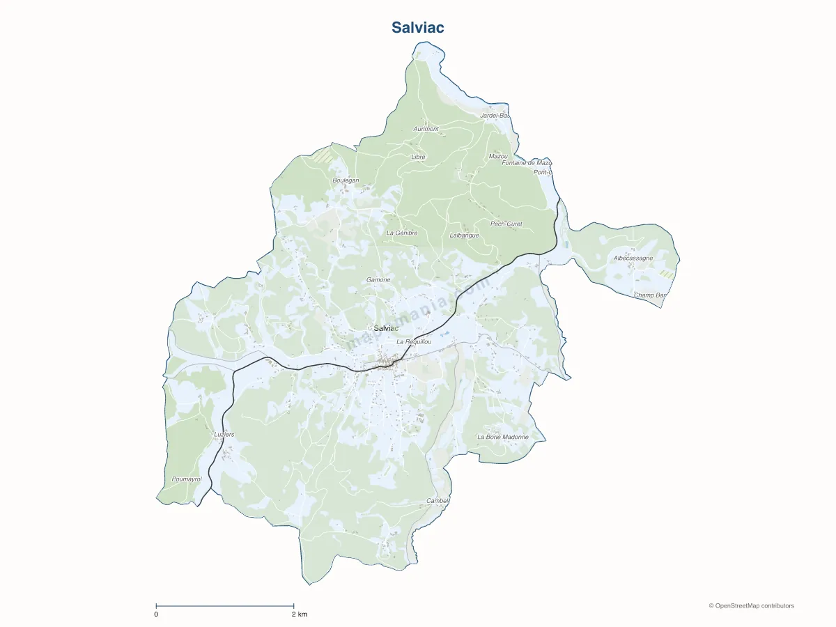 Carte de Salviac à personnaliser