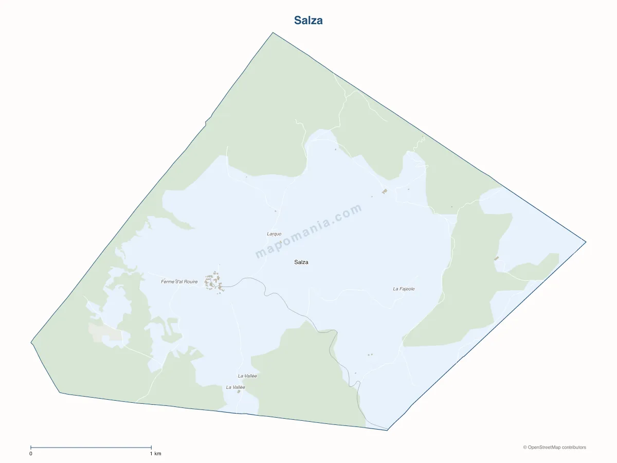 Carte de Salza à personnaliser