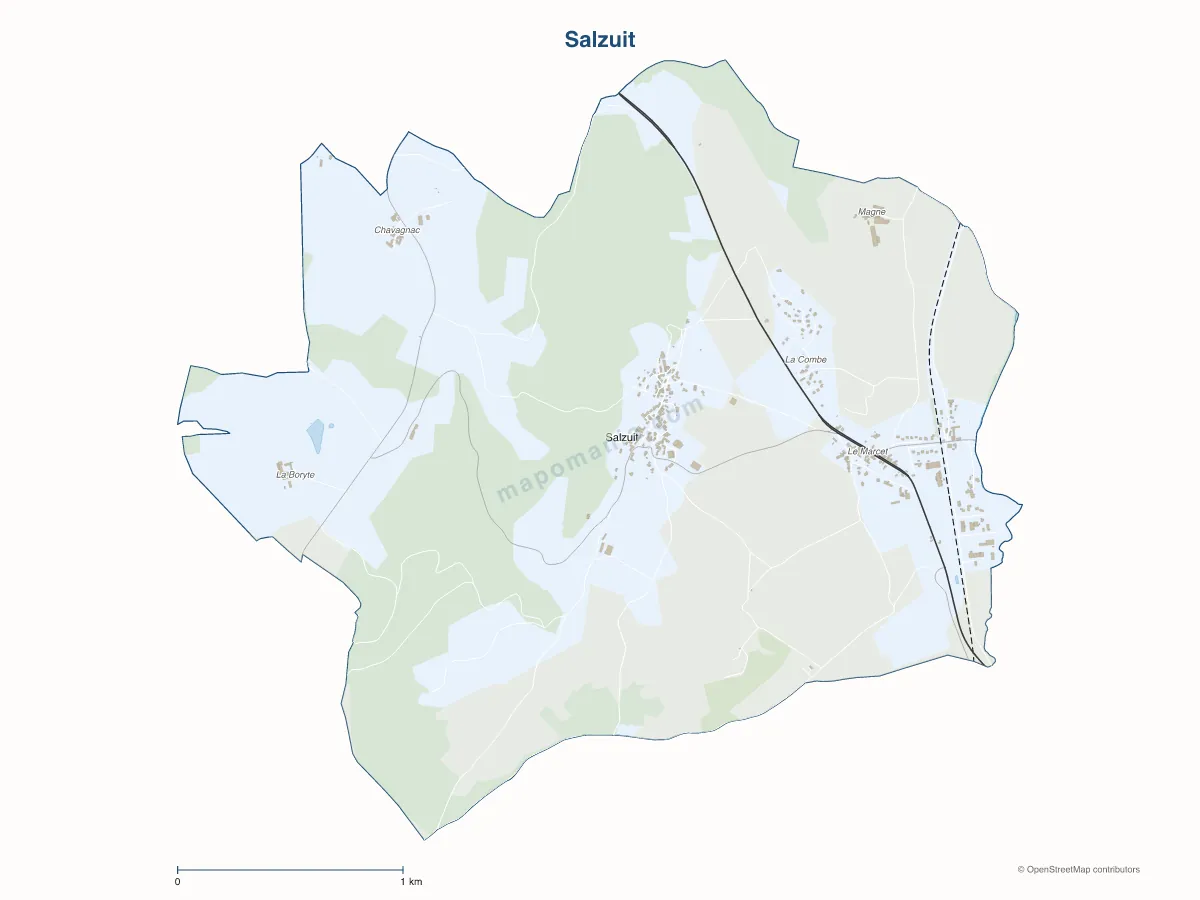 Carte de Salzuit à personnaliser
