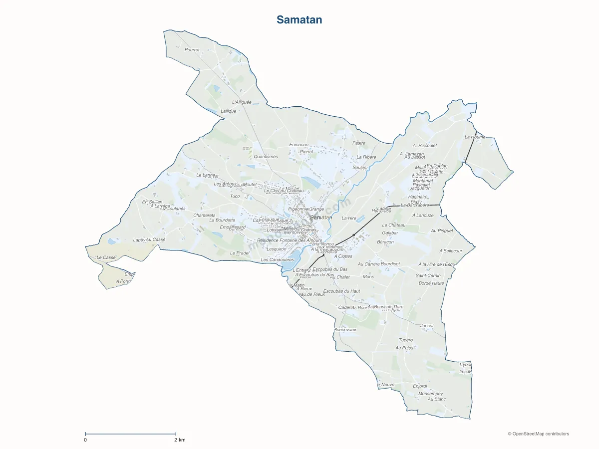 Carte de Samatan à personnaliser