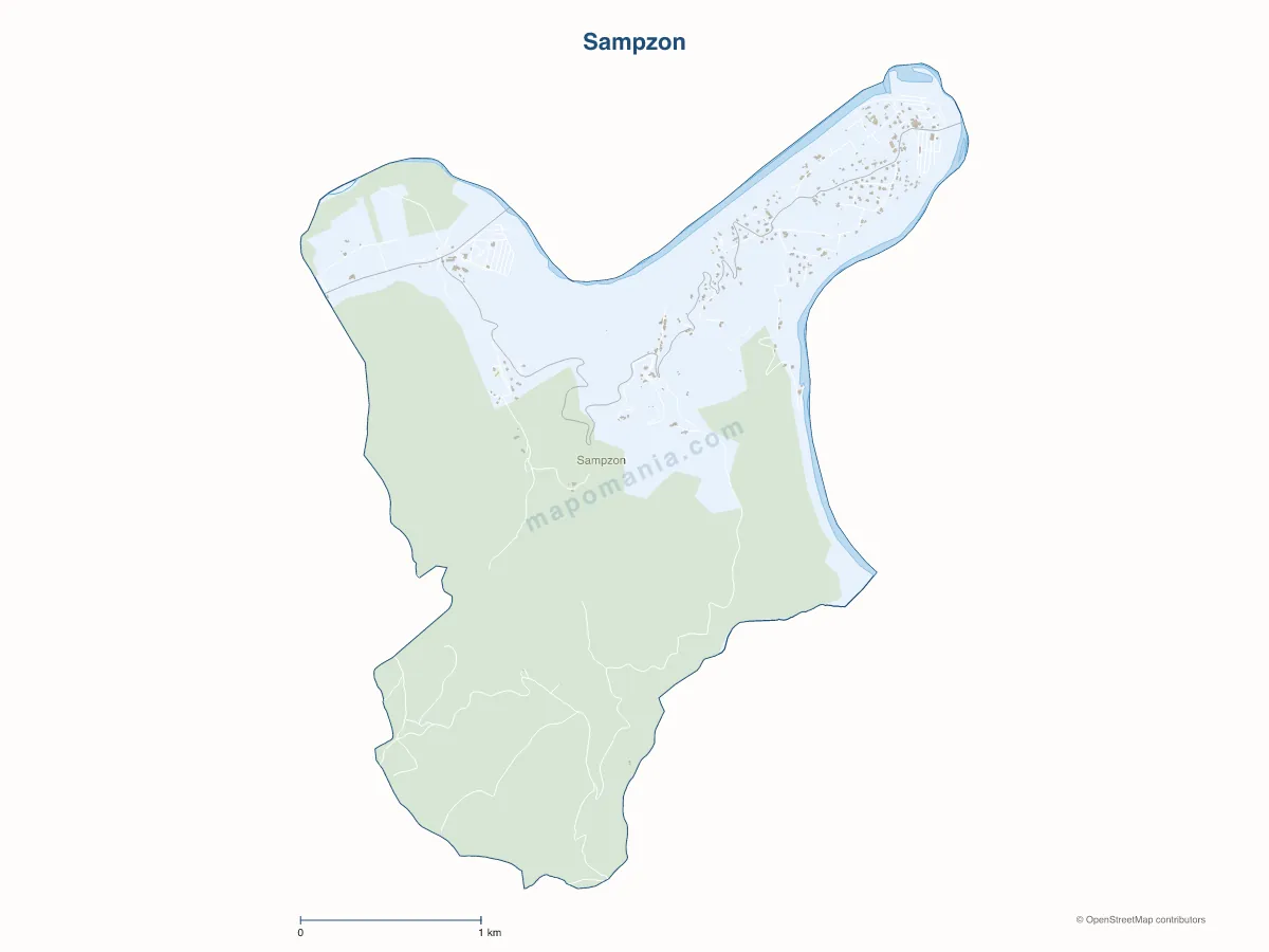 Carte de Sampzon à personnaliser