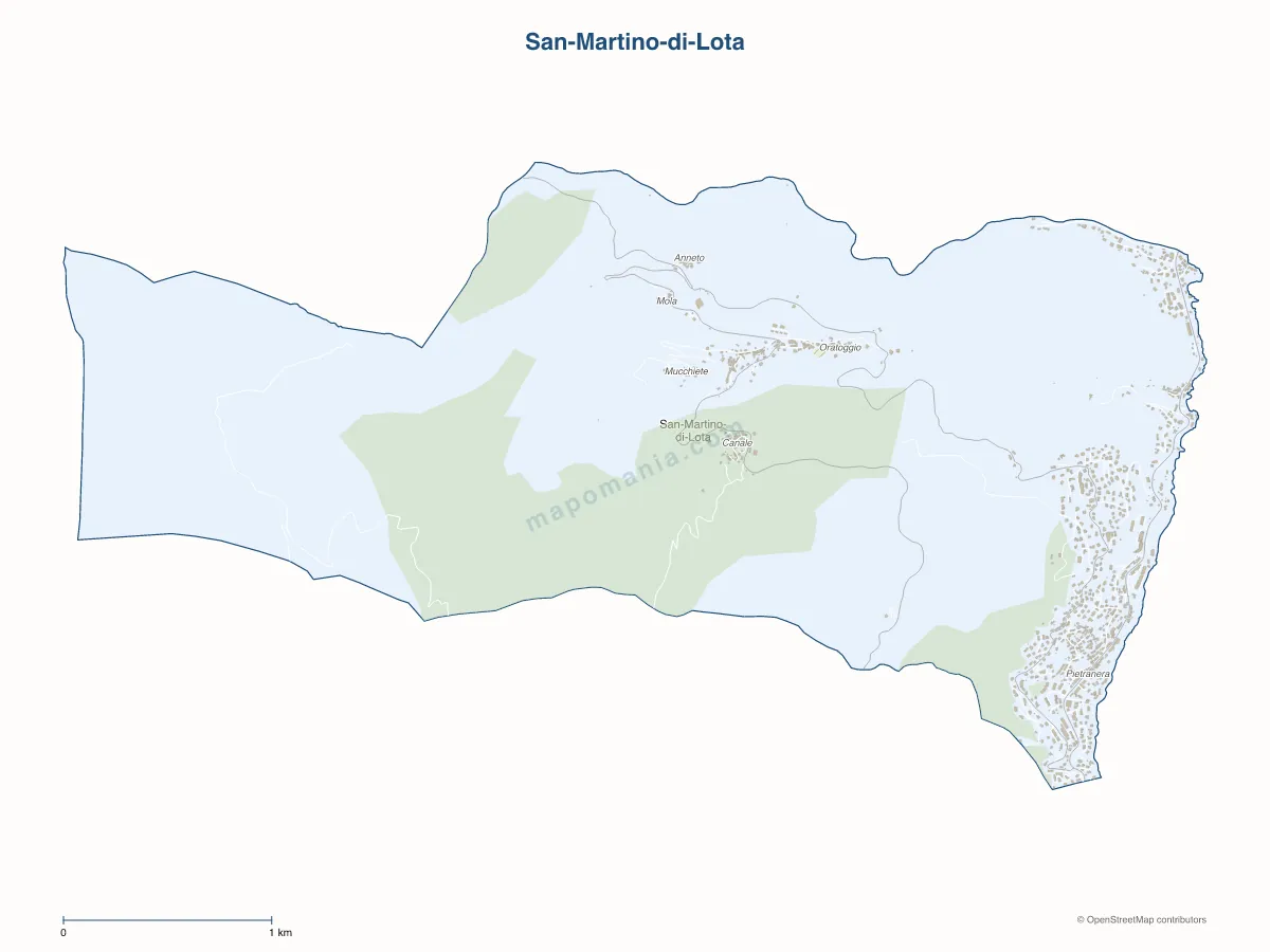 Carte de San-Martino-di-Lota à personnaliser