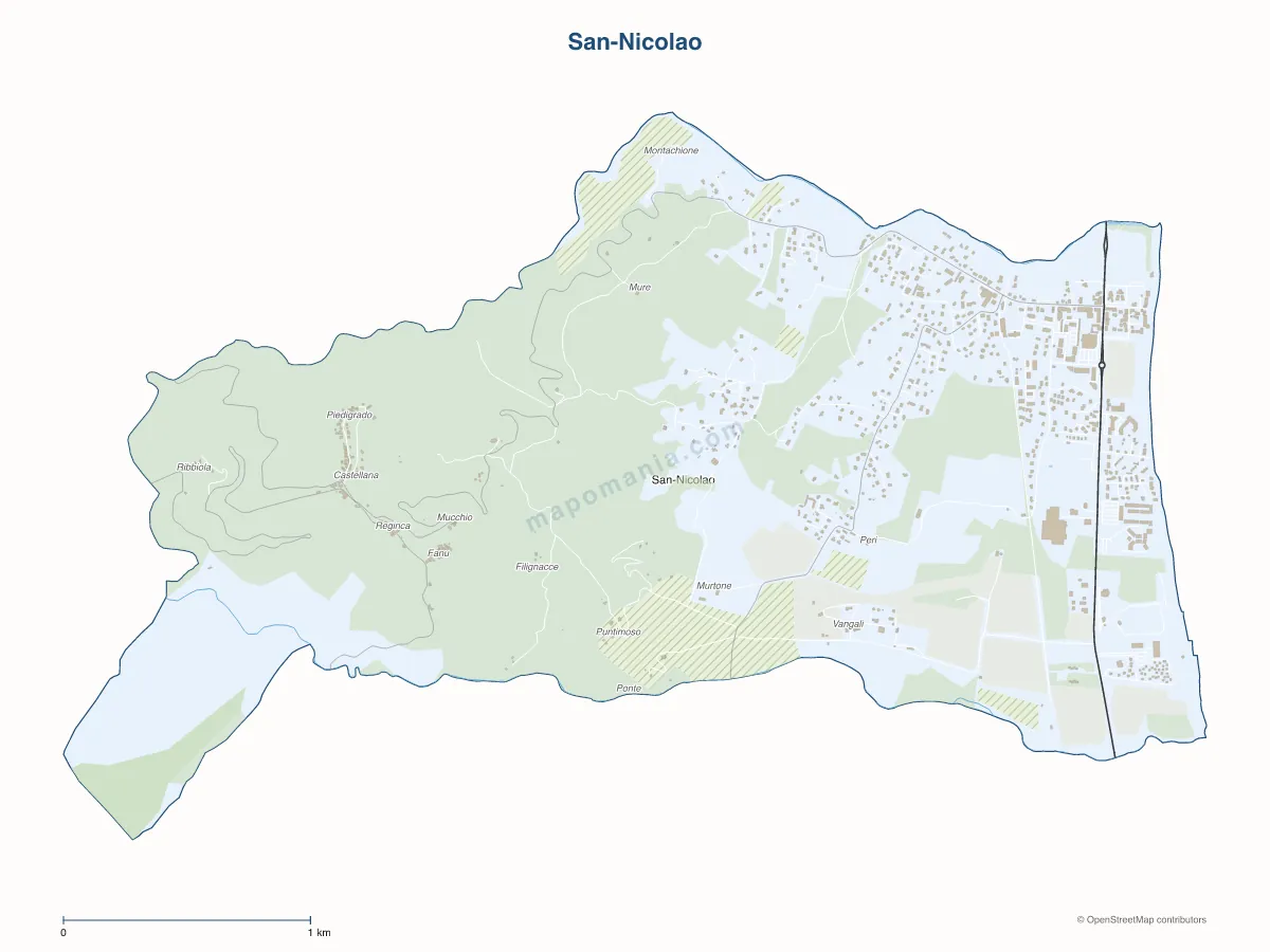 Carte de San-Nicolao à personnaliser
