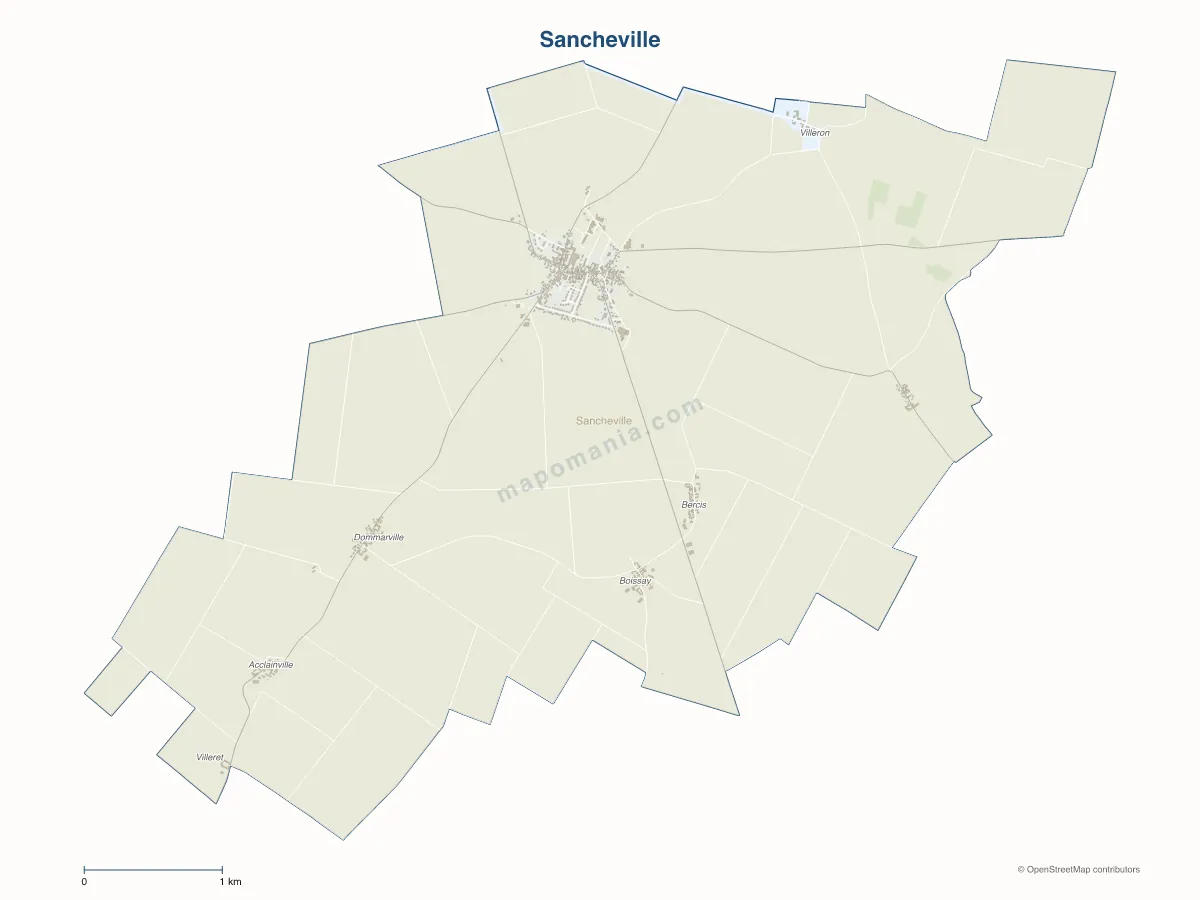 Carte de Sancheville à personnaliser