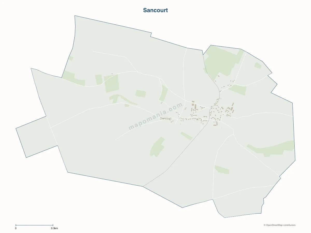 Carte de Sancourt à personnaliser