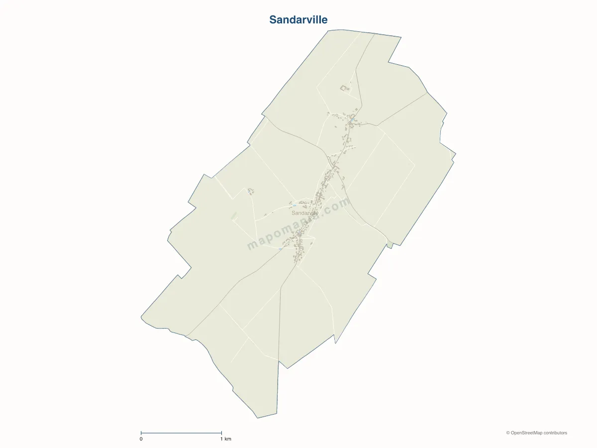 Carte de Sandarville à personnaliser