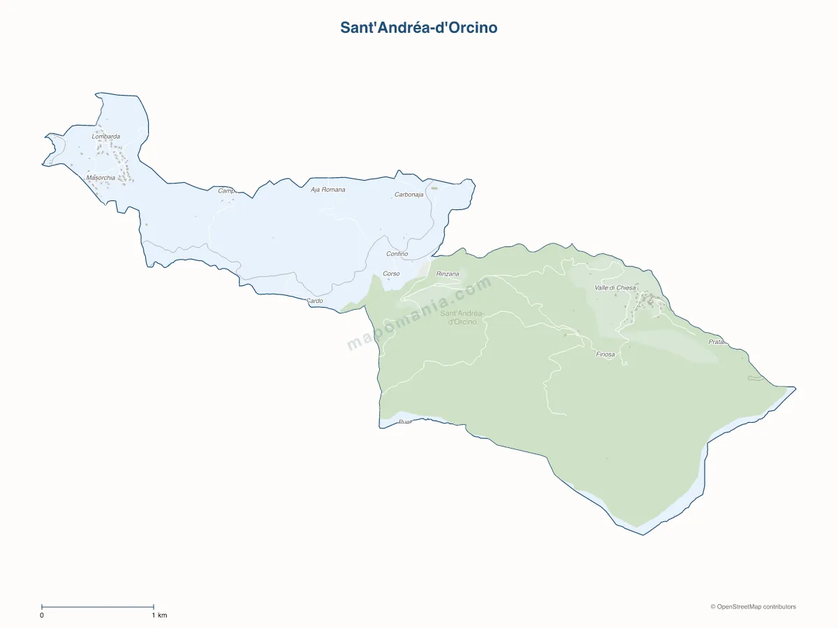 Carte de Sant'Andréa-d'Orcino à personnaliser