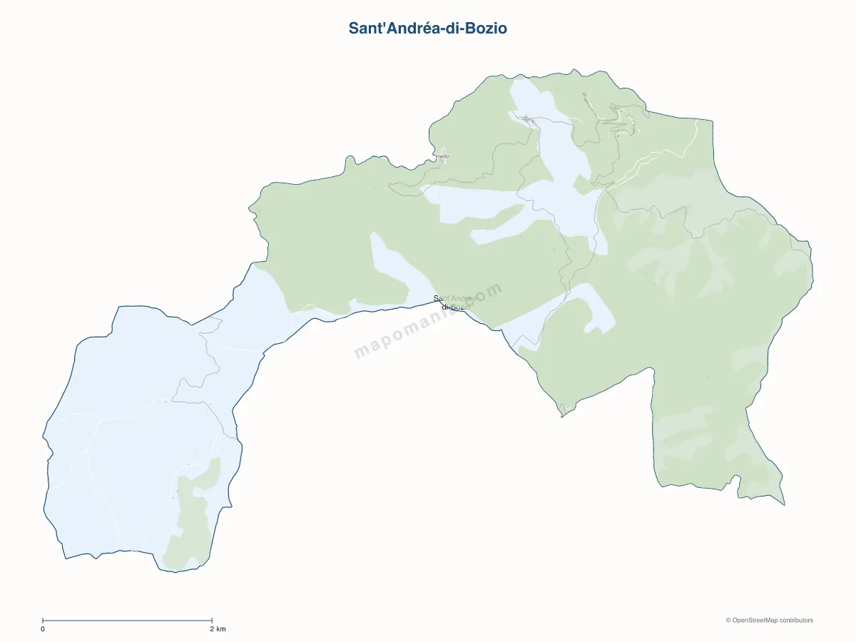 Carte de Sant'Andréa-di-Bozio à personnaliser