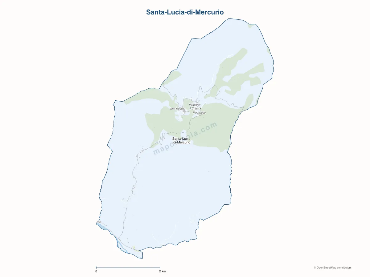 Carte de Santa-Lucia-di-Mercurio à personnaliser