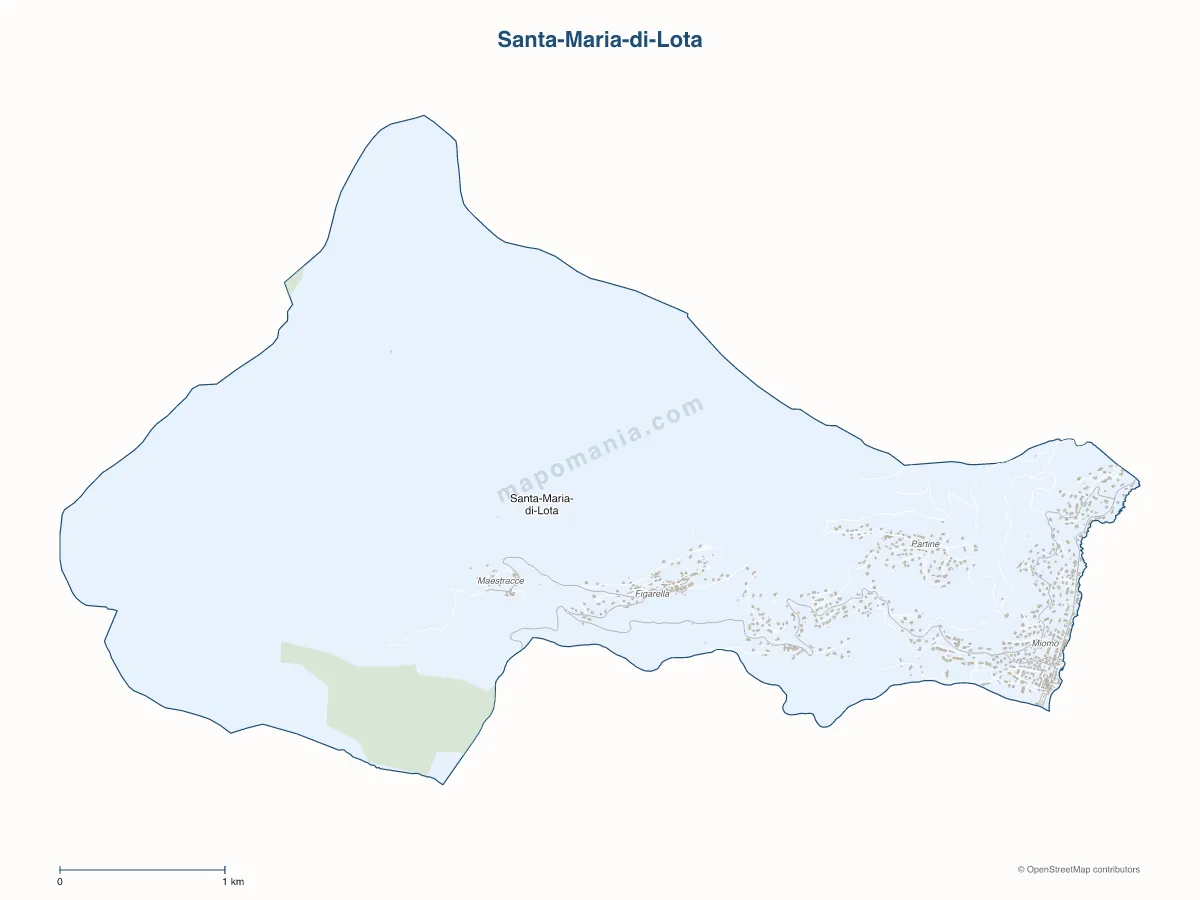 Carte de Santa-Maria-di-Lota à personnaliser