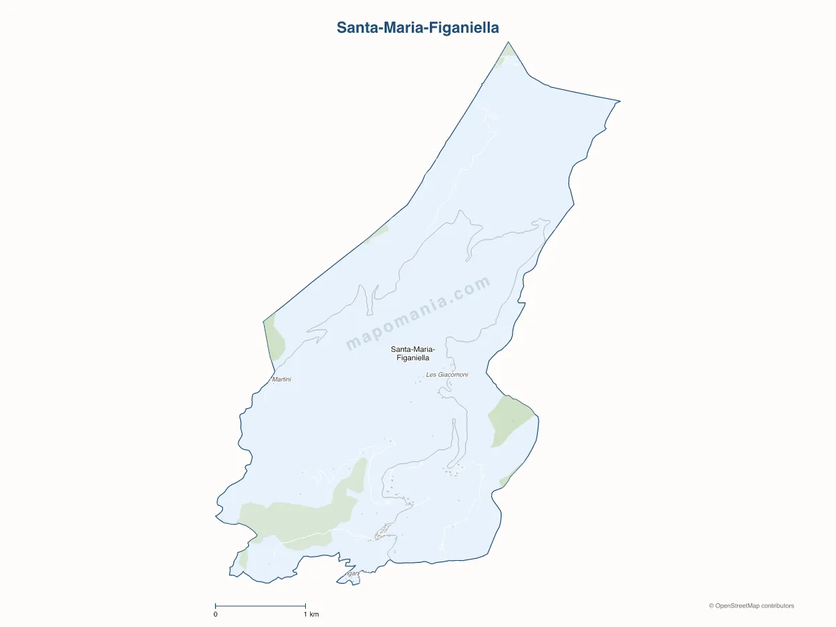 Carte de Santa-Maria-Figaniella à personnaliser