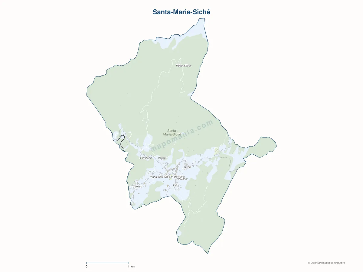Carte de Santa-Maria-Siché à personnaliser