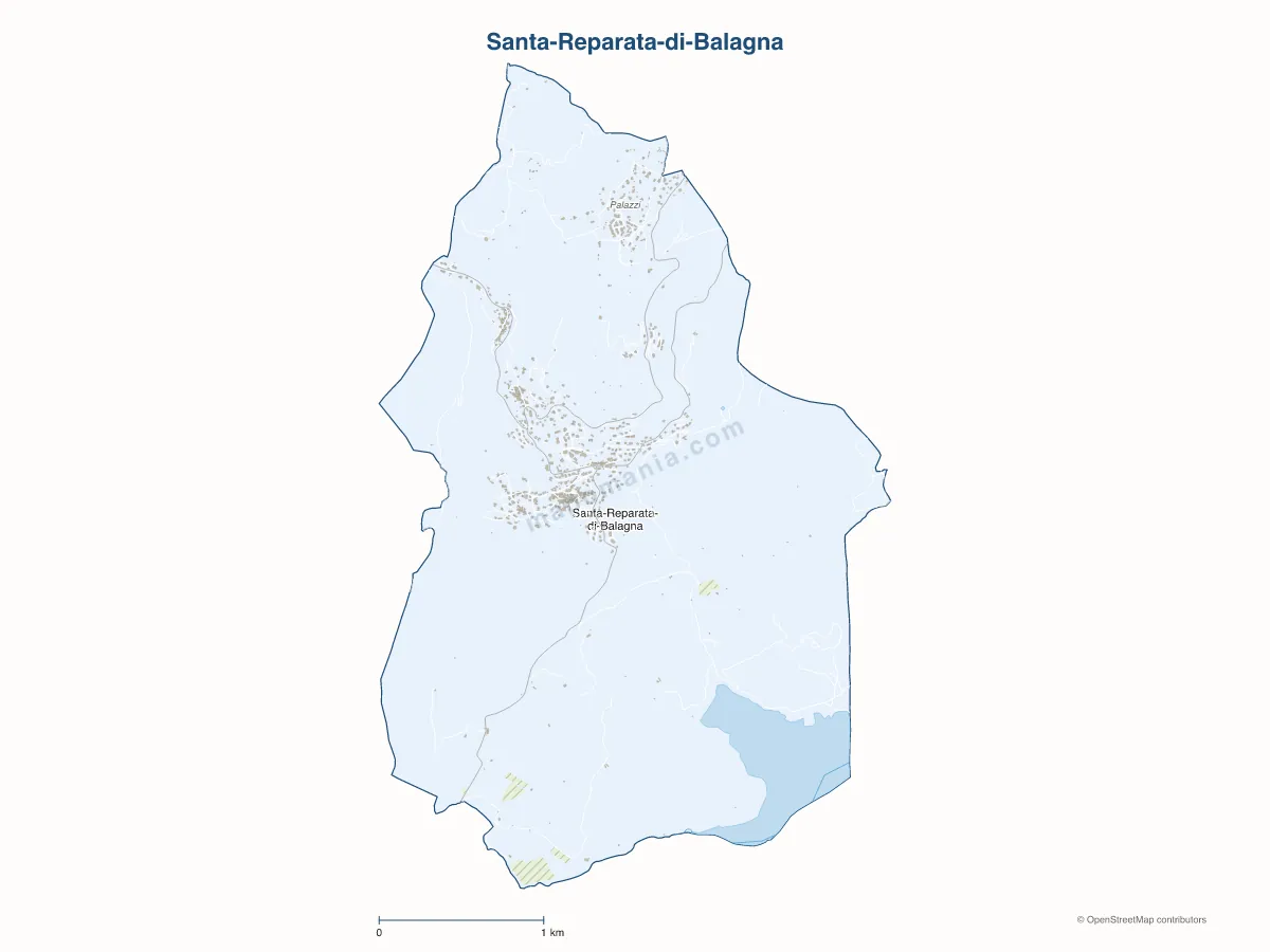 Carte de Santa-Reparata-di-Balagna à personnaliser