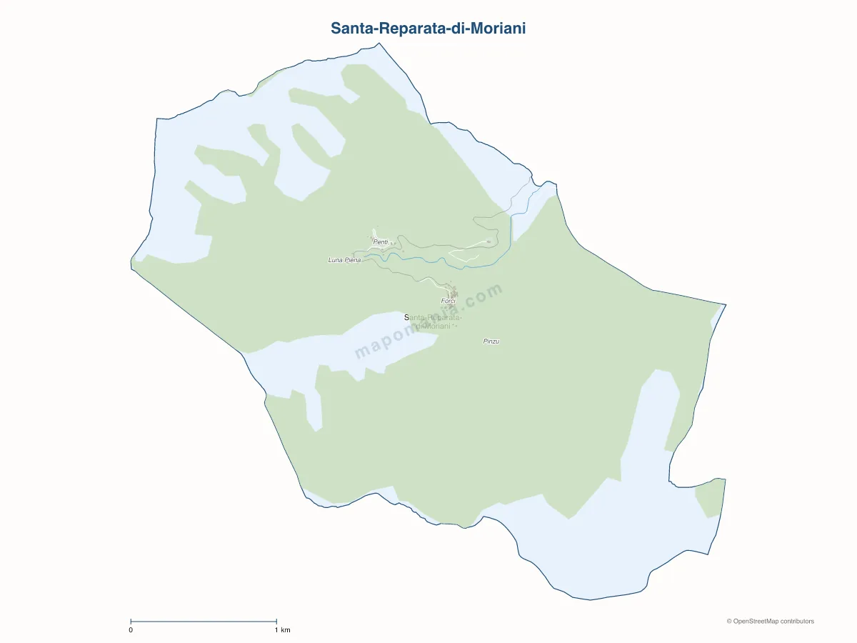 Carte de Santa-Reparata-di-Moriani à personnaliser