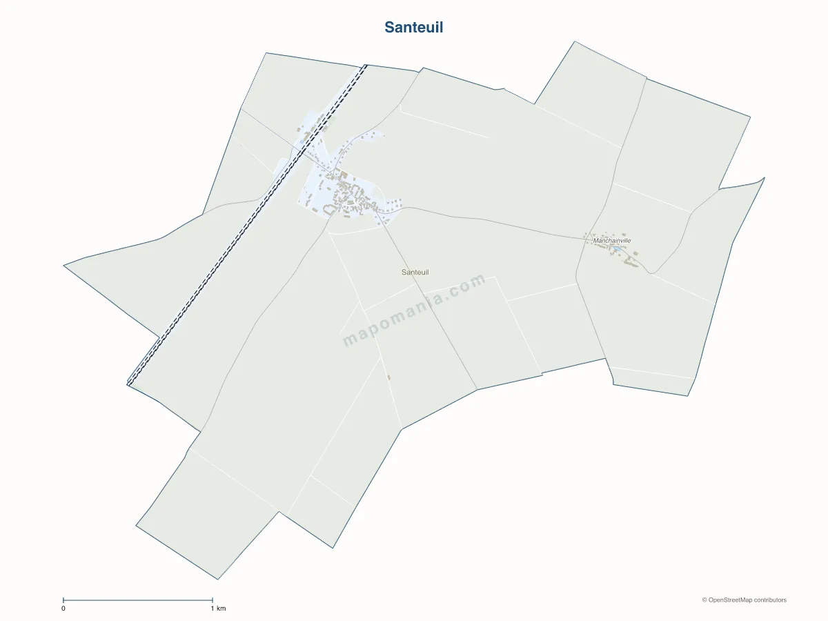 Carte de Santeuil à personnaliser
