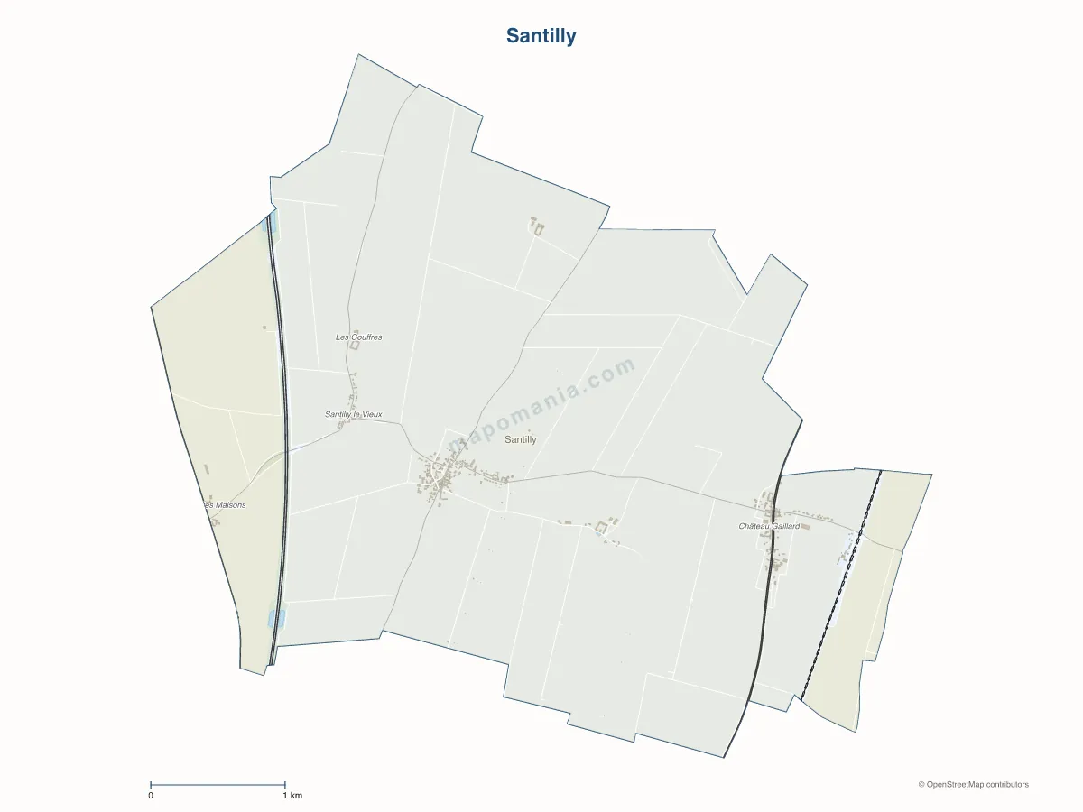 Carte de Santilly à personnaliser