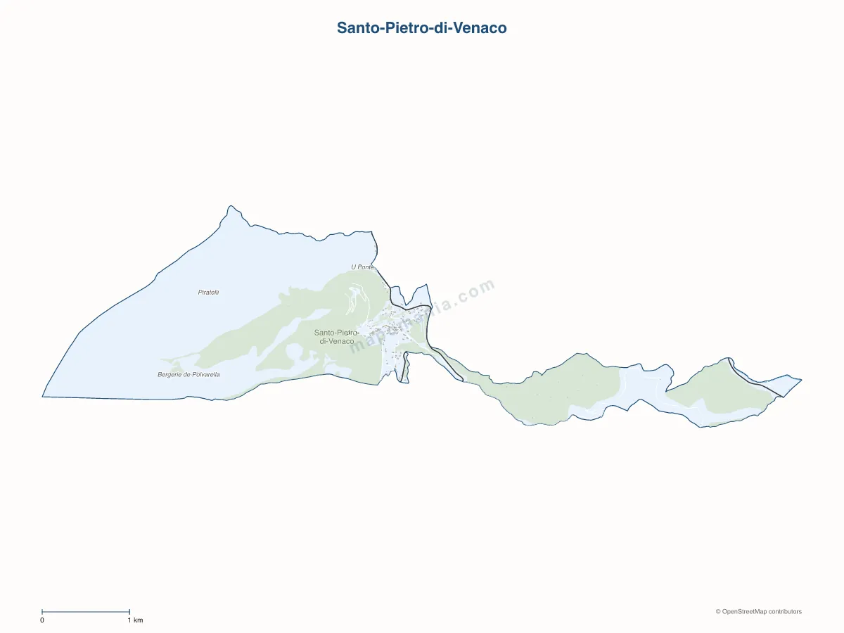 Carte de Santo-Pietro-di-Venaco à personnaliser