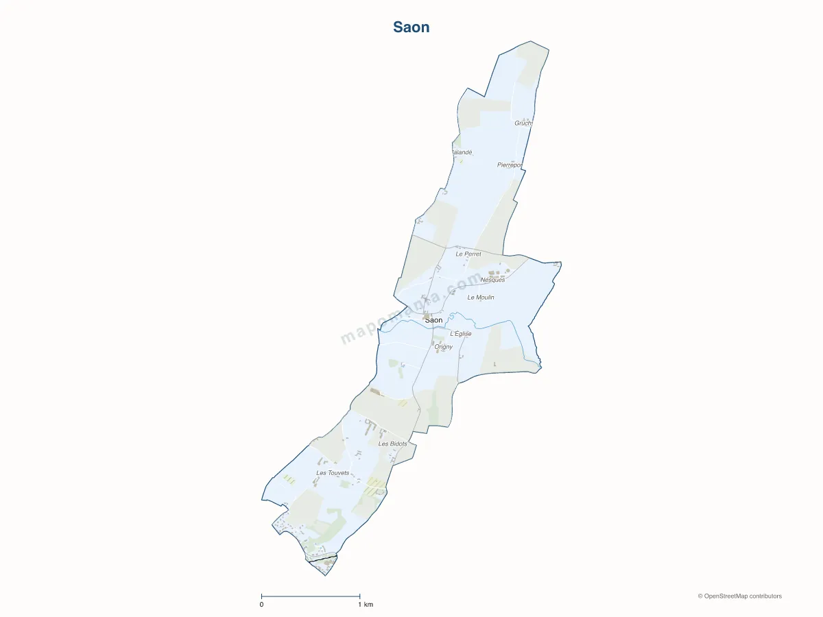 Carte de Saon à personnaliser