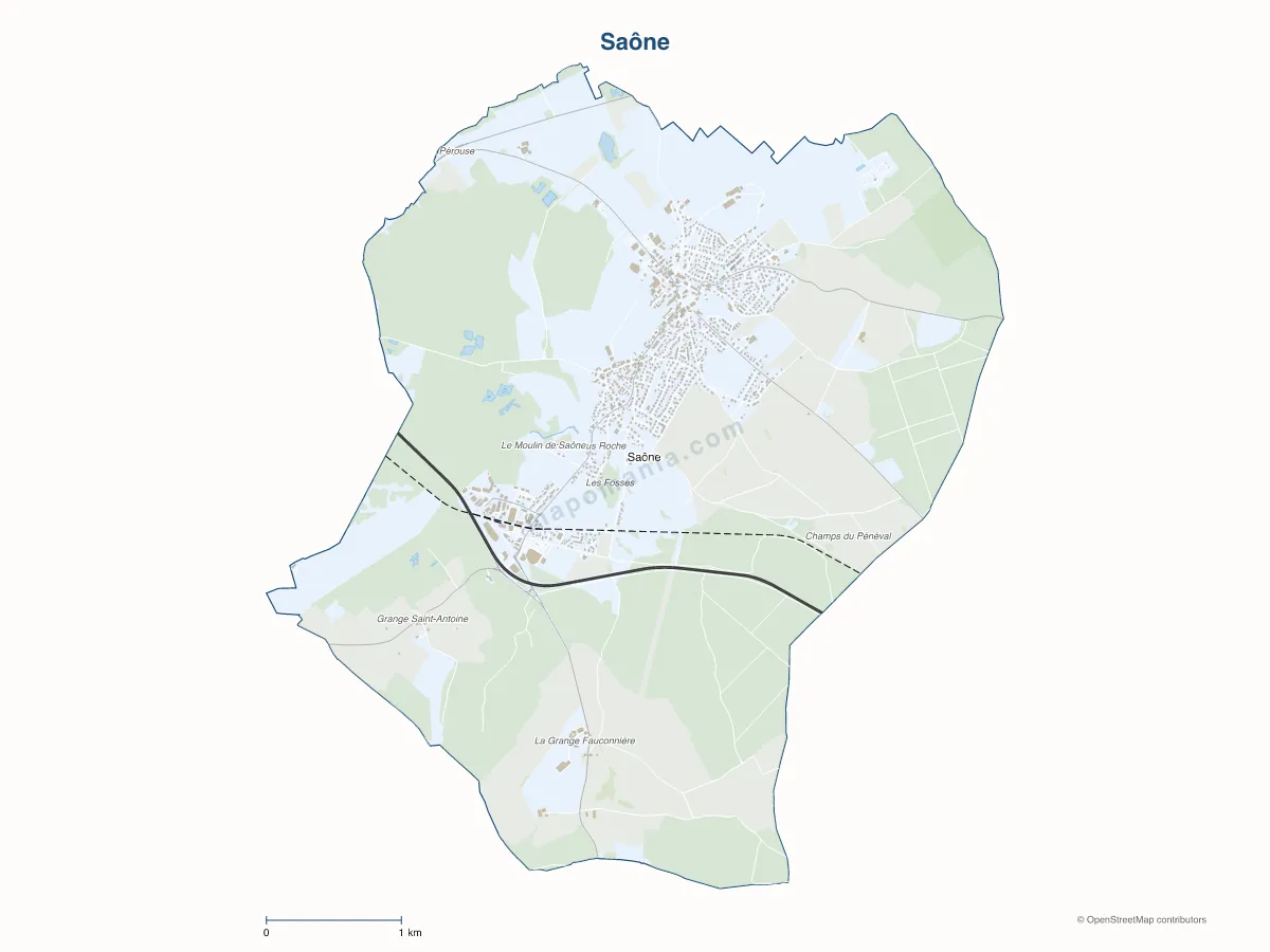 Carte de Saône à personnaliser