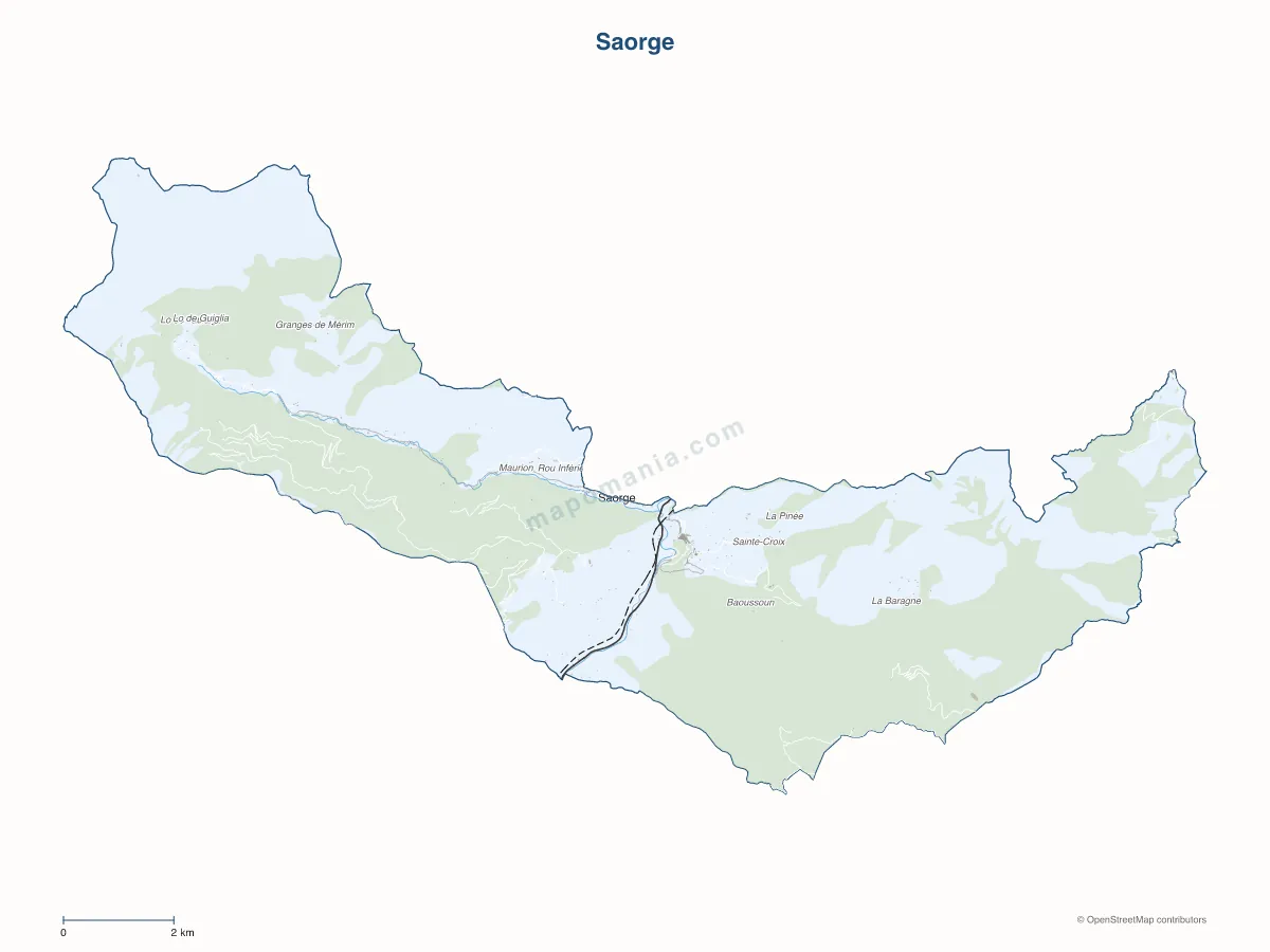 Carte de Saorge à personnaliser