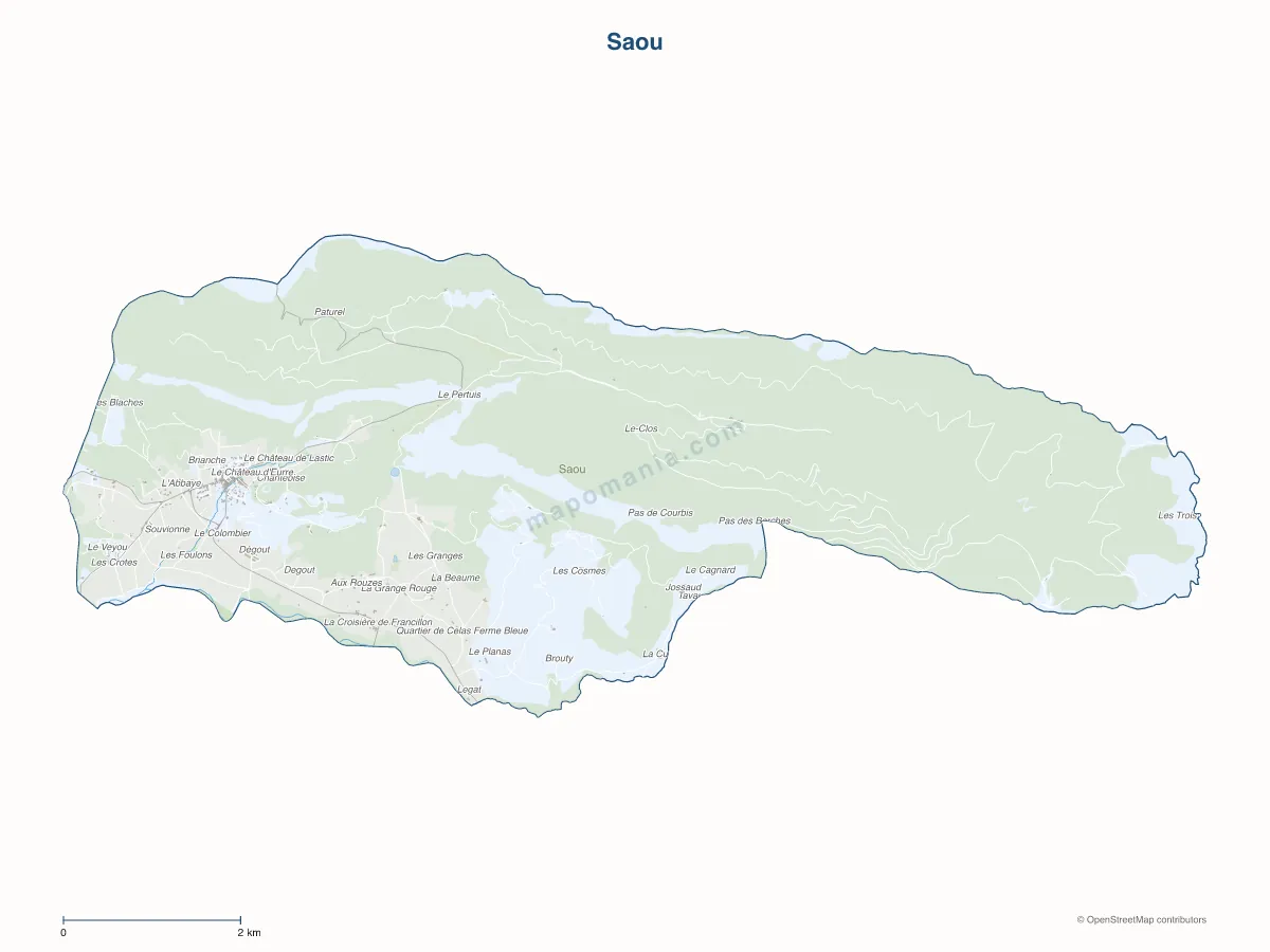 Carte de Saou à personnaliser