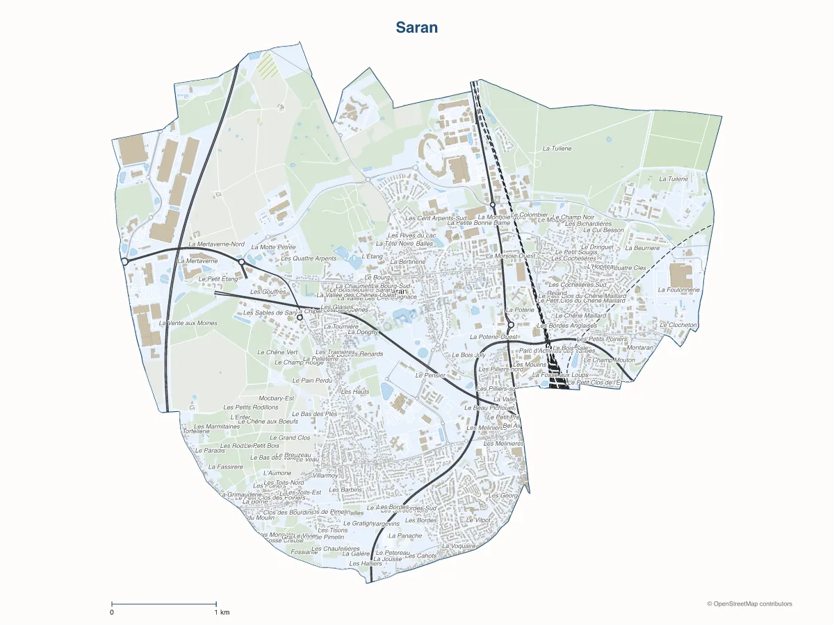 Carte de Saran à personnaliser