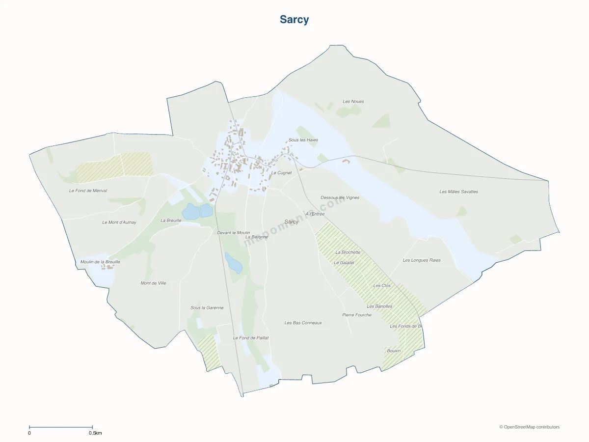 Carte de Sarcy à personnaliser