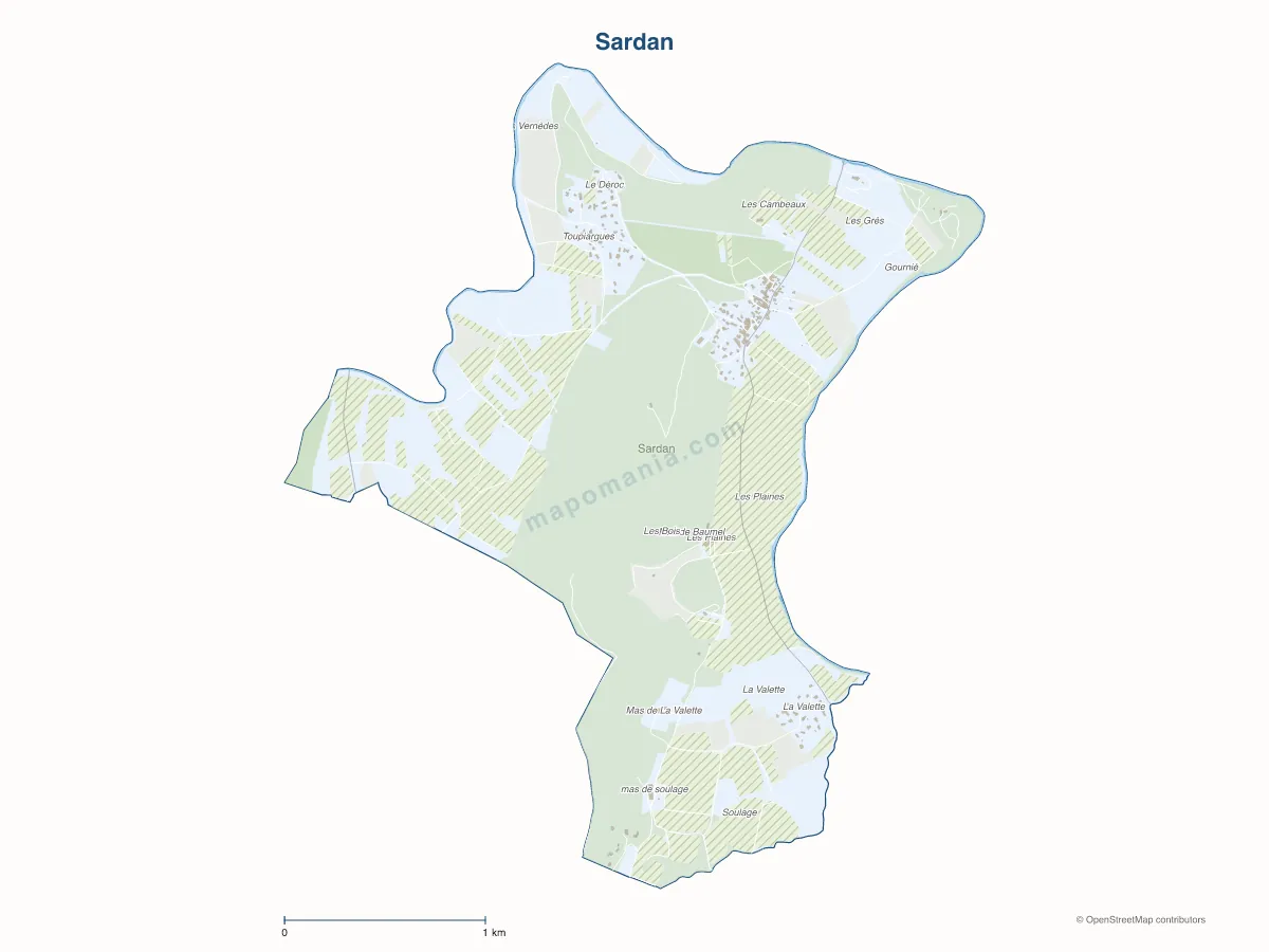 Carte de Sardan à personnaliser