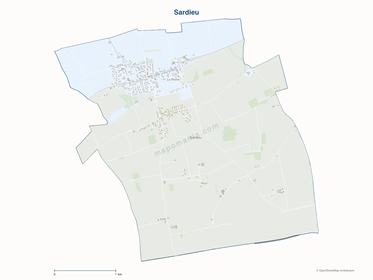 Carte de Sardieu à personnaliser