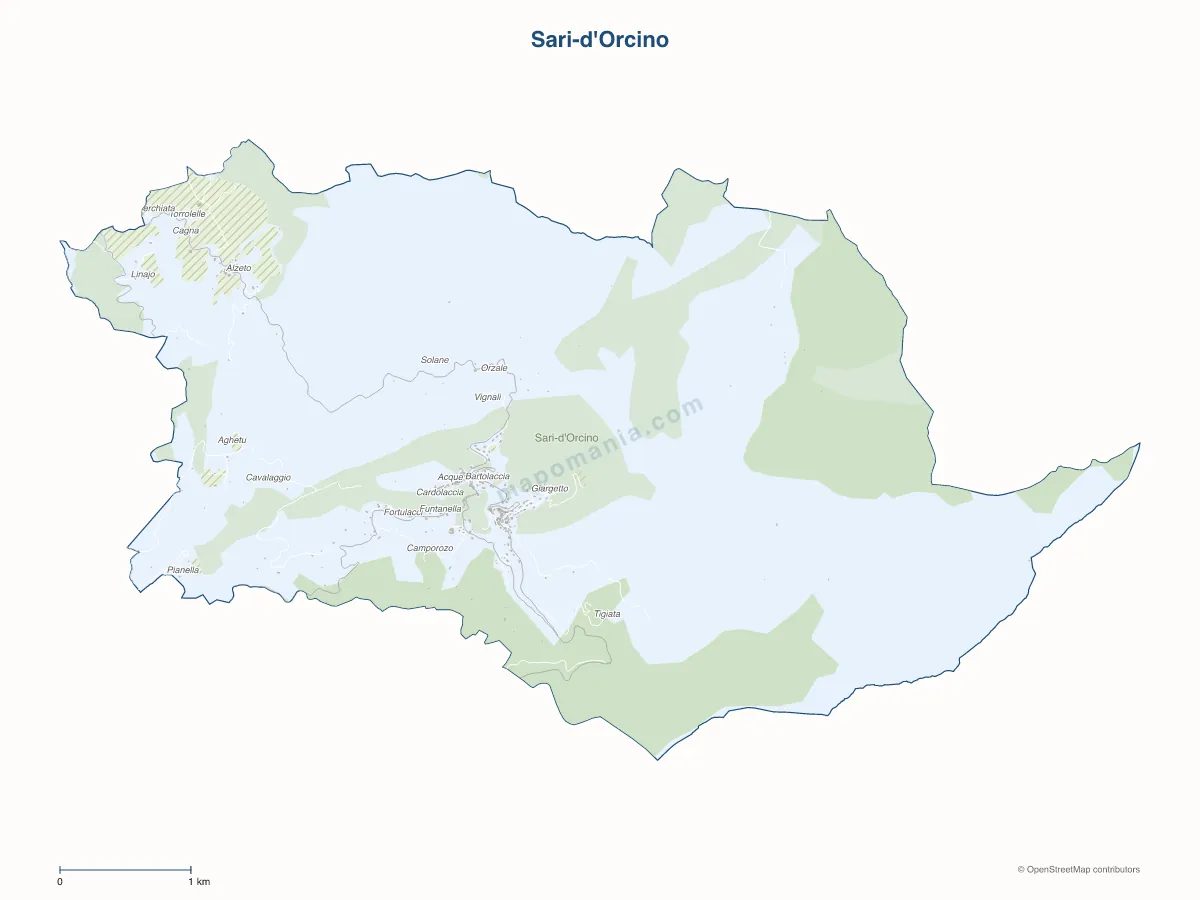 Carte de Sari-d'Orcino à personnaliser
