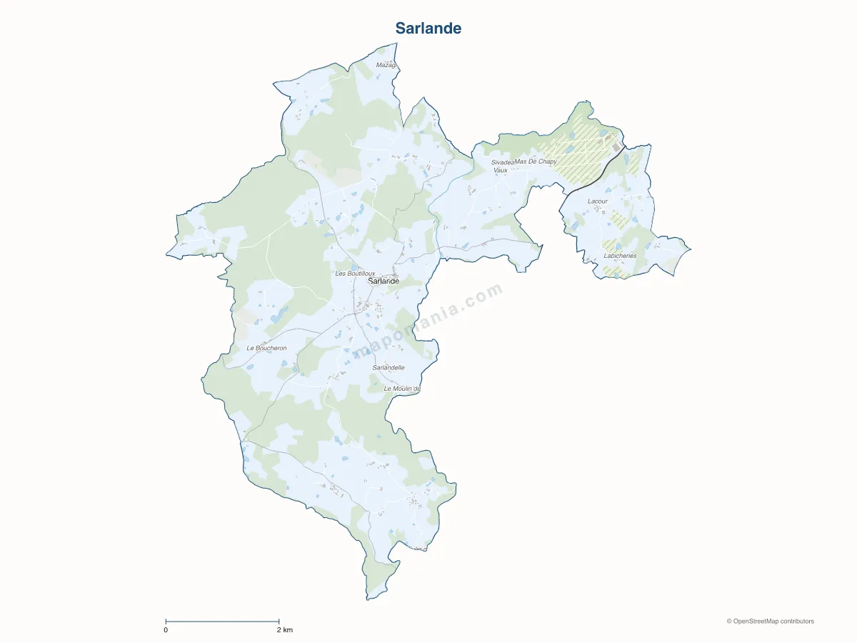 Carte de Sarlande à personnaliser