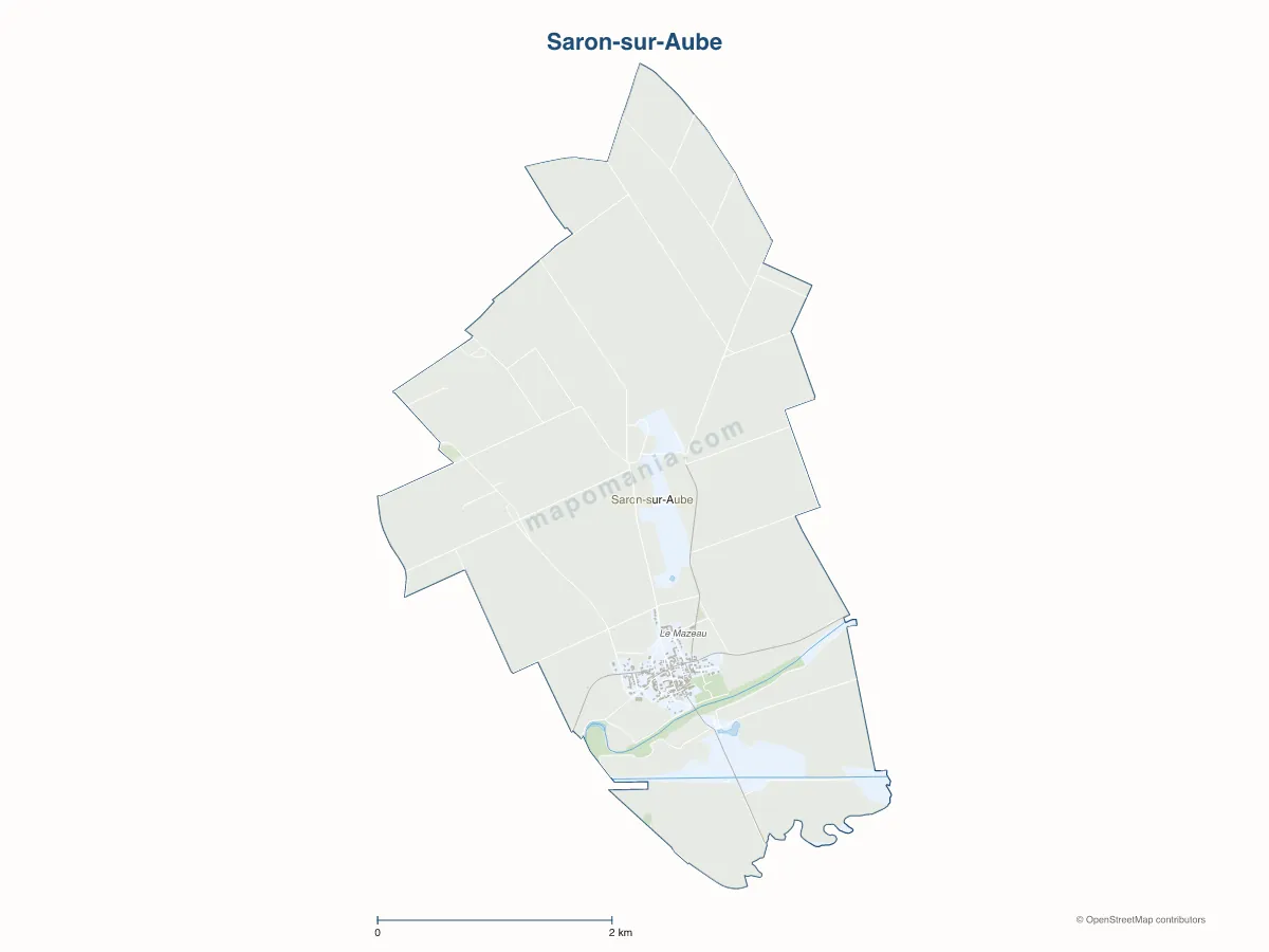 Carte de Saron-sur-Aube à personnaliser