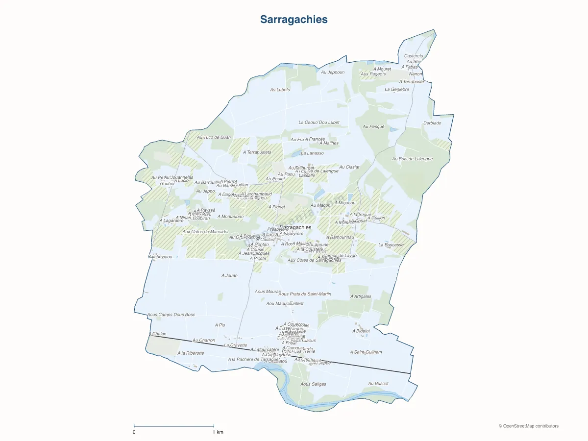 Carte de Sarragachies à personnaliser