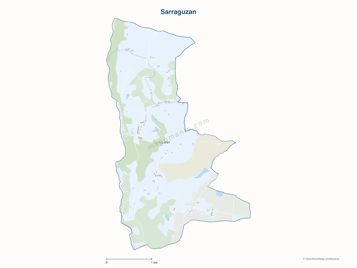 Carte de Sarraguzan à personnaliser