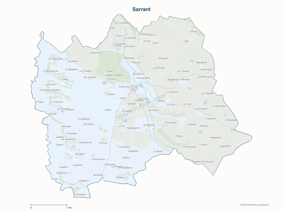 Carte de Sarrant à personnaliser
