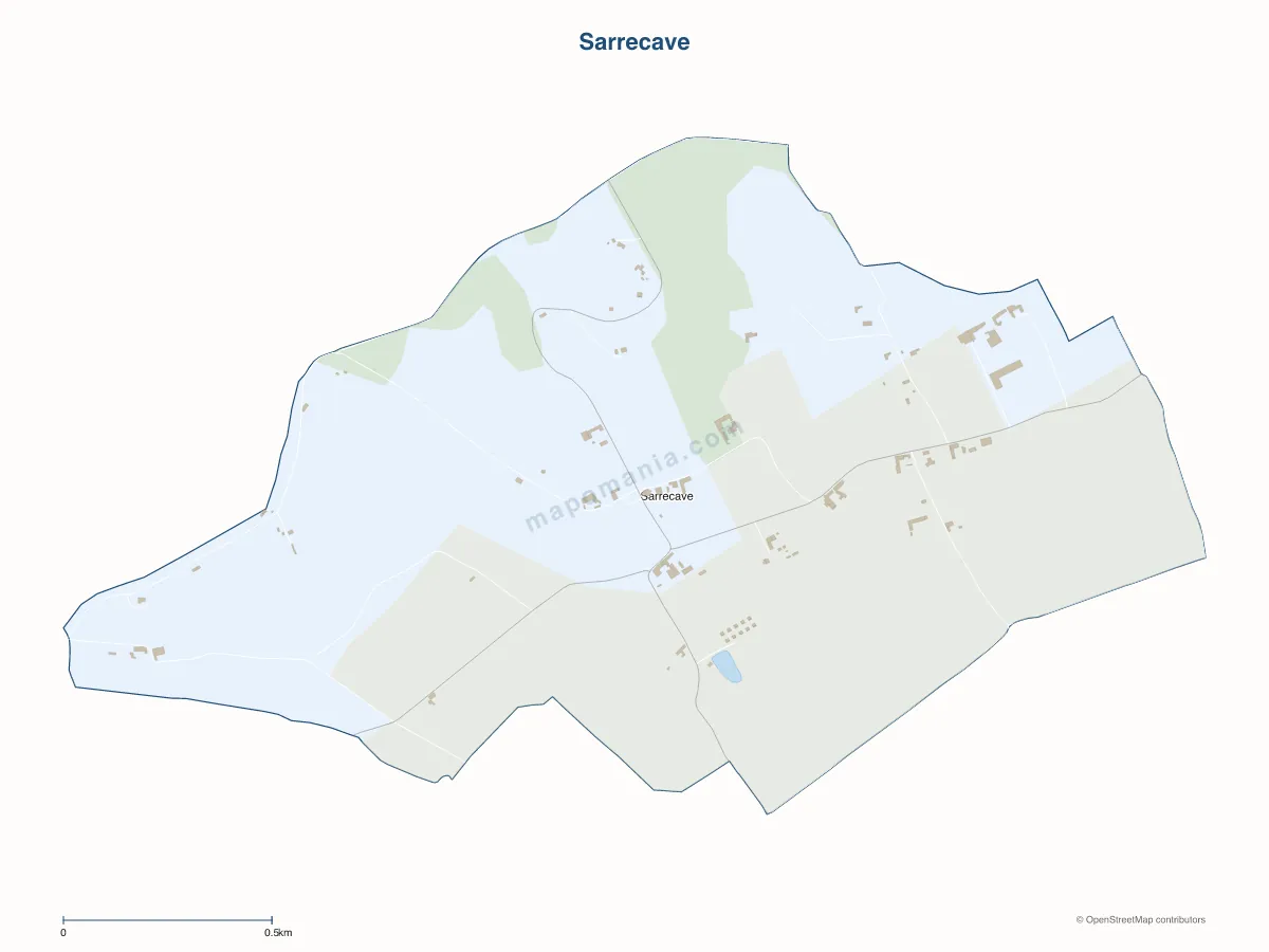 Carte de Sarrecave à personnaliser
