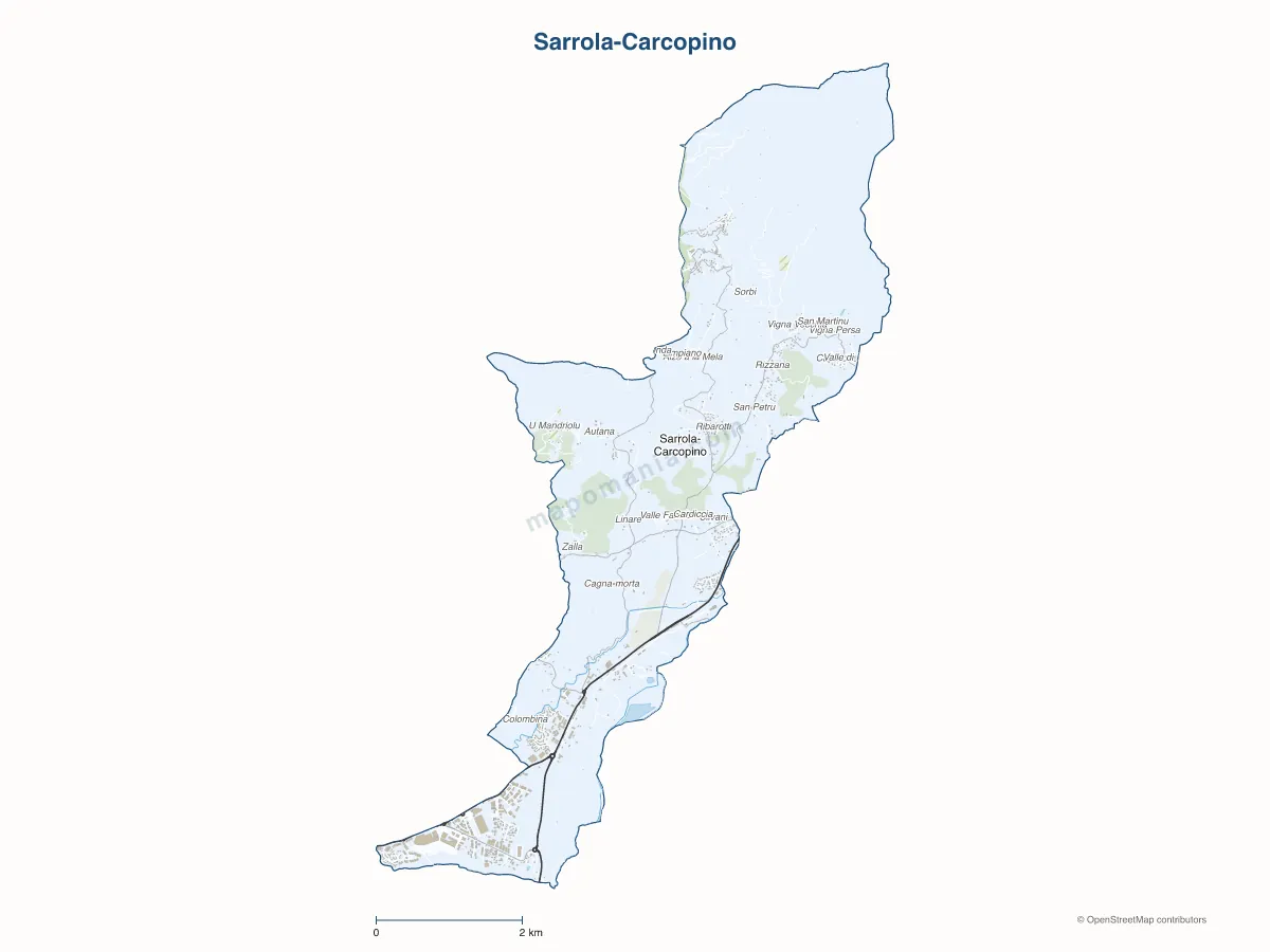 Carte de Sarrola-Carcopino à personnaliser