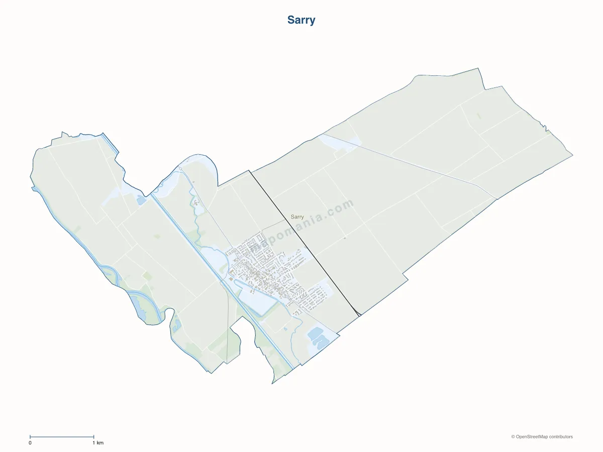 Carte de Sarry à personnaliser
