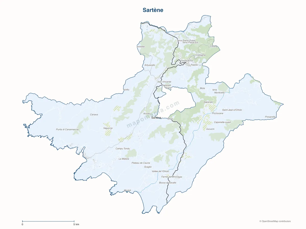 Carte de Sartène à personnaliser