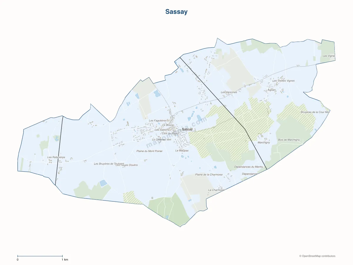 Carte de Sassay à personnaliser