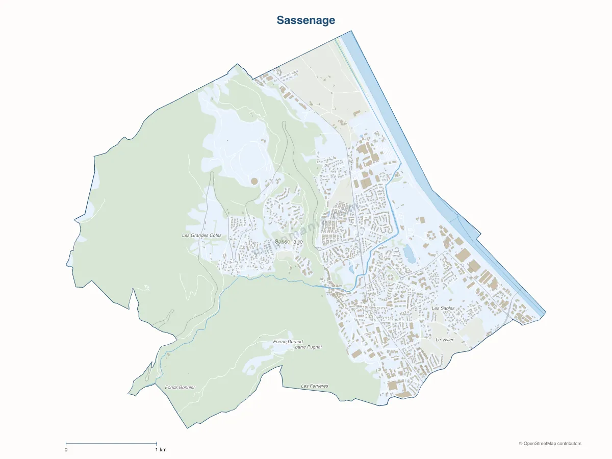 Carte de Sassenage à personnaliser