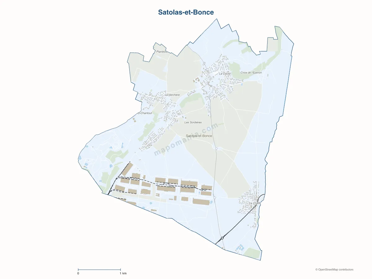 Carte de Satolas-et-Bonce à personnaliser